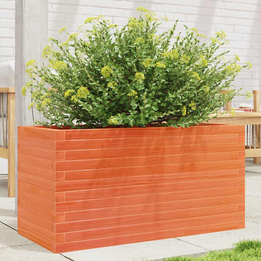 Fioriera Giardino Marrone Cera 90x40x45,5cm Legno Massello Pino | homemem39
