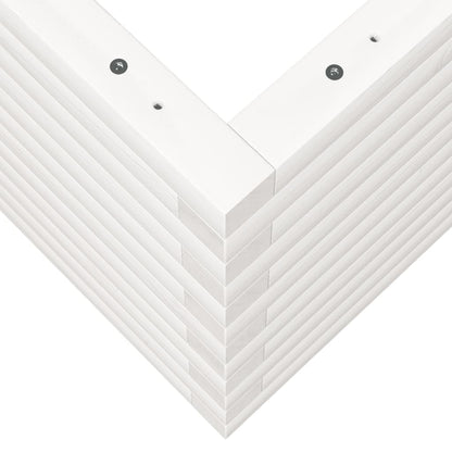 Fioriera da Giardino Bianca 110x40x45,5 cm Legno Massello Pino - homemem39