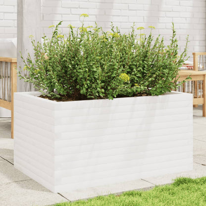 Fioriera da Giardino Bianca 90x60x45,5cm Legno Massello di Pino | homemem39