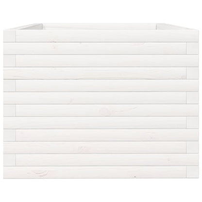 Fioriera da Giardino Bianca 90x60x45,5cm Legno Massello di Pino | homemem39