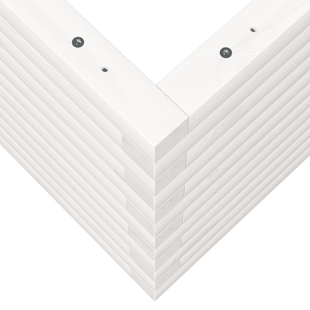 Fioriera da Giardino Bianca 90x60x45,5cm Legno Massello di Pino | homemem39
