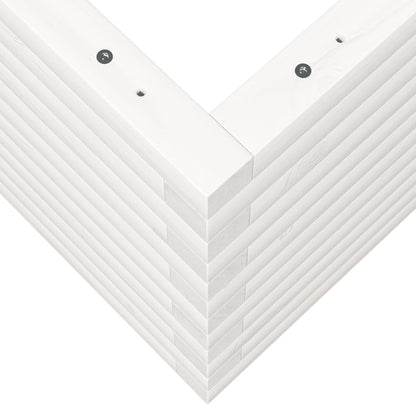 Fioriera da Giardino Bianca 90x60x45,5cm Legno Massello di Pino | homemem39