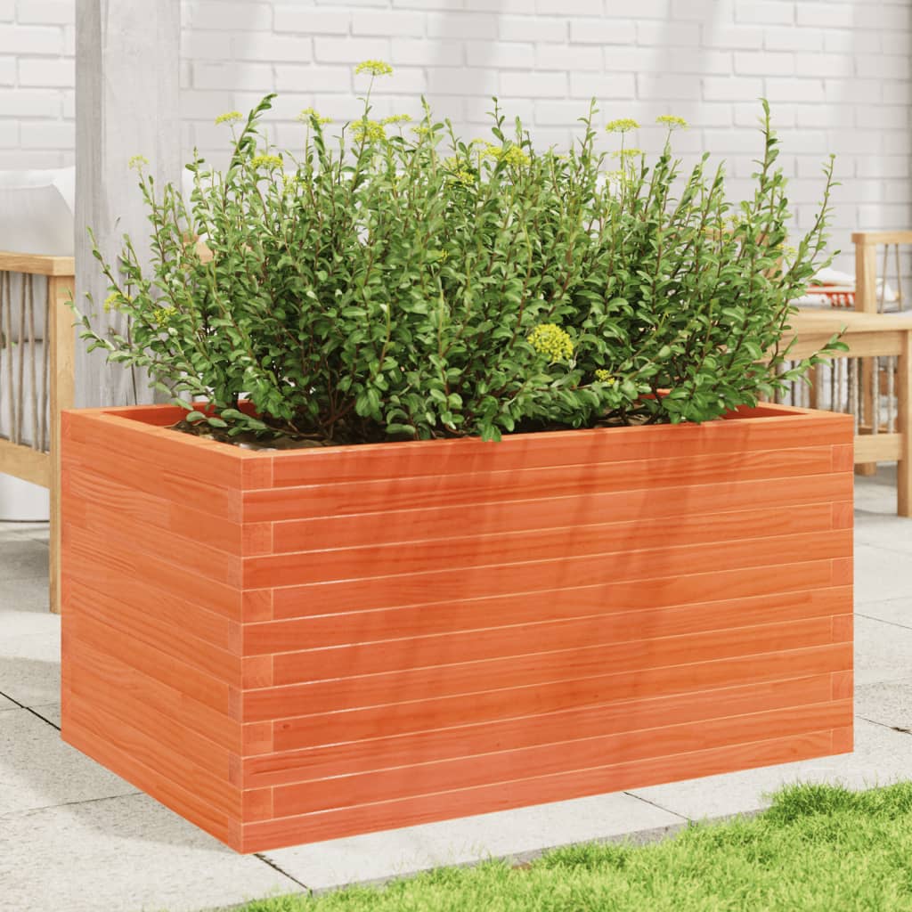 Fioriera Giardino Marrone Cera 90x60x45,5cm Legno Massello Pino | homemem39