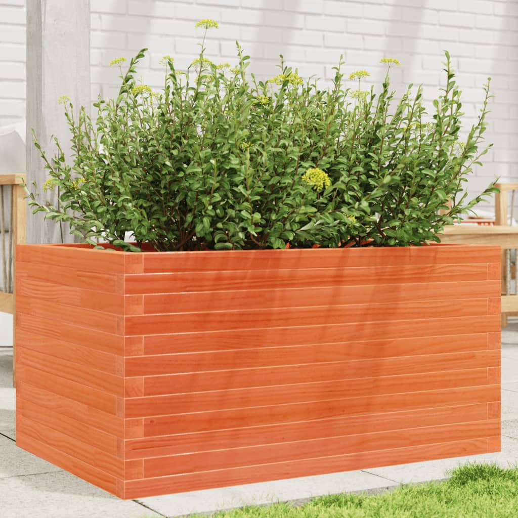Fioriera Giardino Marrone Cera 90x60x45,5cm Legno Massello Pino | homemem39