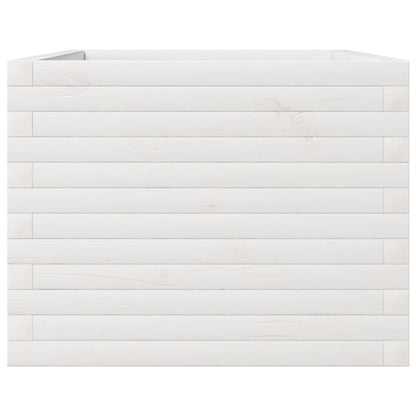 Fioriera da Giardino Bianca 110x60x45,5 cm Legno Massello Pino | homemem39
