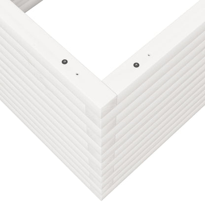 Fioriera da Giardino Bianca 110x60x45,5 cm Legno Massello Pino | homemem39