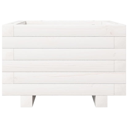 Fioriera da Giardino Bianca 40x40x26,5cm Legno Massello di Pino - homemem39
