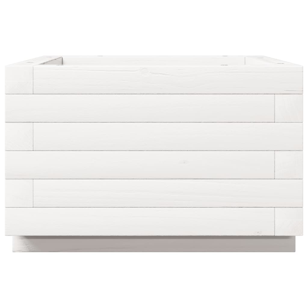Fioriera da Giardino Bianca 40x40x26,5cm Legno Massello di Pino - homemem39