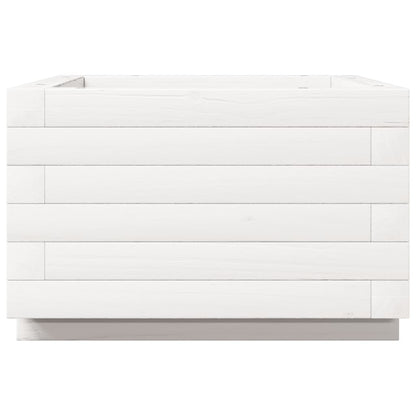 Fioriera da Giardino Bianca 40x40x26,5cm Legno Massello di Pino - homemem39