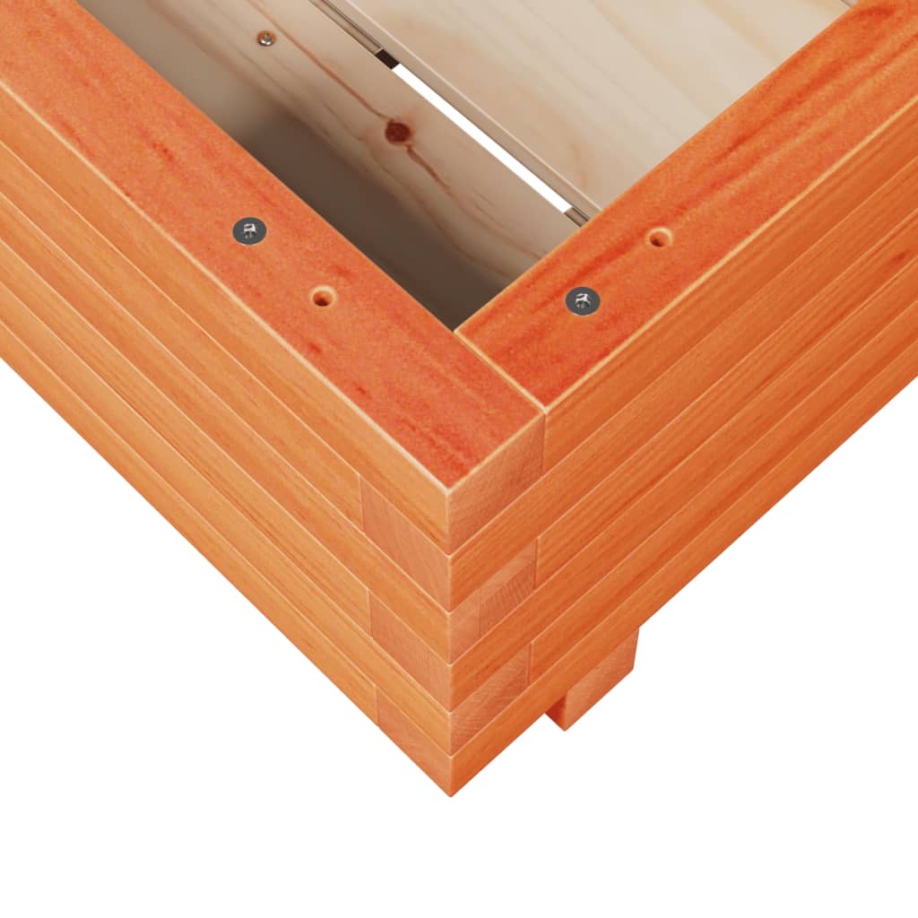 Fioriera Giardino Marrone Cera 40x40x26,5cm Legno Massello Pino - homemem39