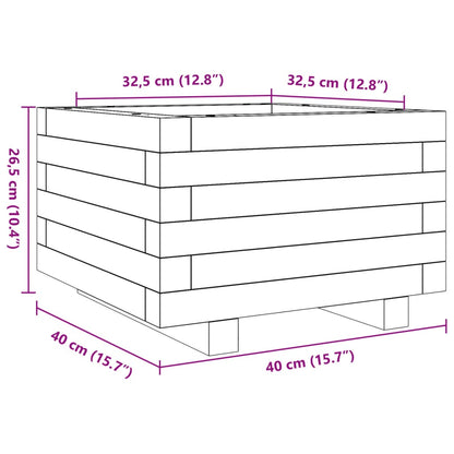 Fioriera da Giardino 40x40x26,5 cm in Legno di Pino Impregnato - homemem39