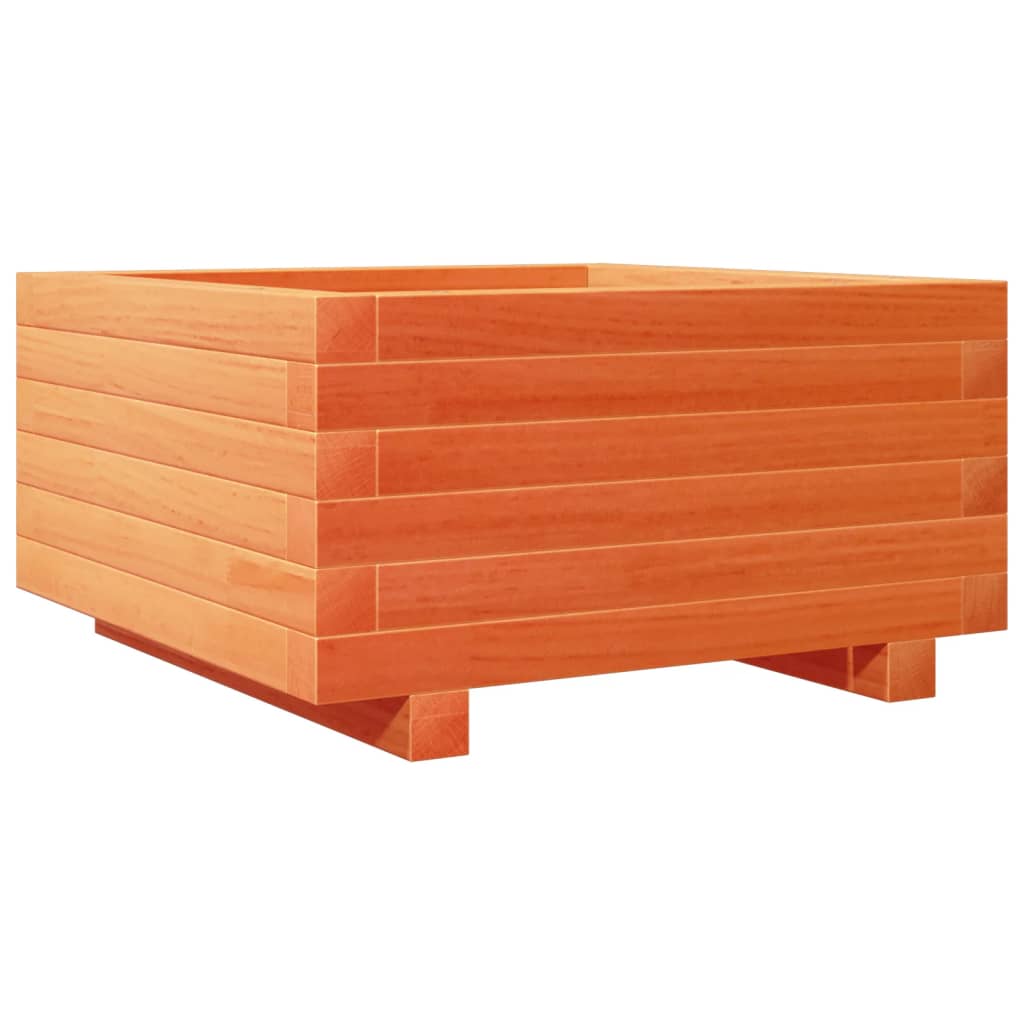 Fioriera Giardino Marrone Cera 50x50x26,5cm Legno Massello Pino | homemem39