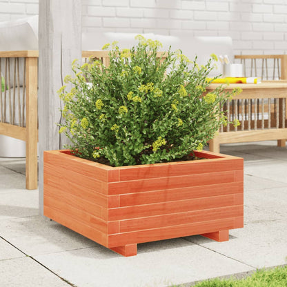 Fioriera Giardino Marrone Cera 50x50x26,5cm Legno Massello Pino | homemem39