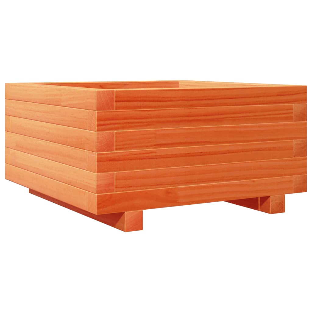 Fioriera Giardino Marrone Cera 50x50x26,5cm Legno Massello Pino | homemem39
