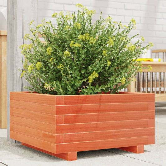 Fioriera Giardino Marrone Cera 50x50x26,5cm Legno Massello Pino | homemem39
