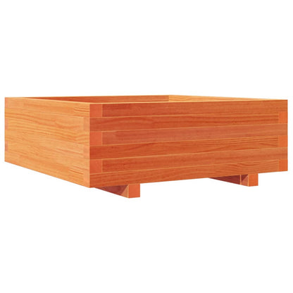 Fioriera Giardino Marrone Cera 70x70x26,5cm Legno Massello Pino | homemem39