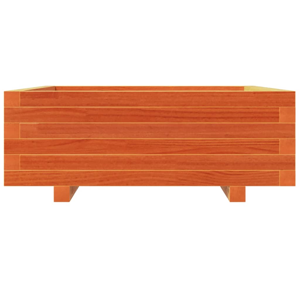 Fioriera Giardino Marrone Cera 70x70x26,5cm Legno Massello Pino | homemem39