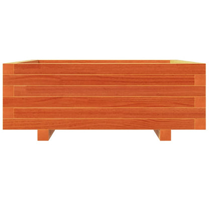 Fioriera Giardino Marrone Cera 70x70x26,5cm Legno Massello Pino | homemem39