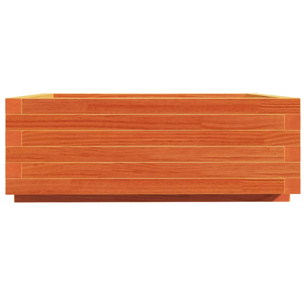 Fioriera Giardino Marrone Cera 70x70x26,5cm Legno Massello Pino | homemem39