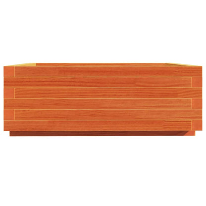 Fioriera Giardino Marrone Cera 70x70x26,5cm Legno Massello Pino | homemem39