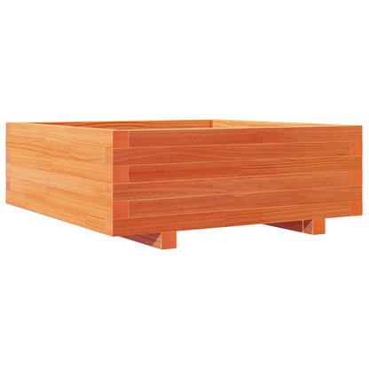 Fioriera Giardino Marrone Cera 70x70x26,5cm Legno Massello Pino | homemem39