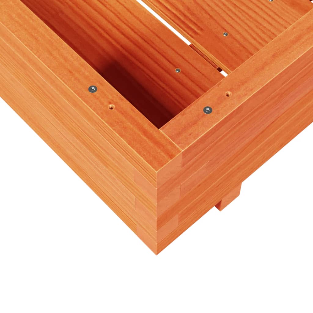 Fioriera Giardino Marrone Cera 70x70x26,5cm Legno Massello Pino | homemem39