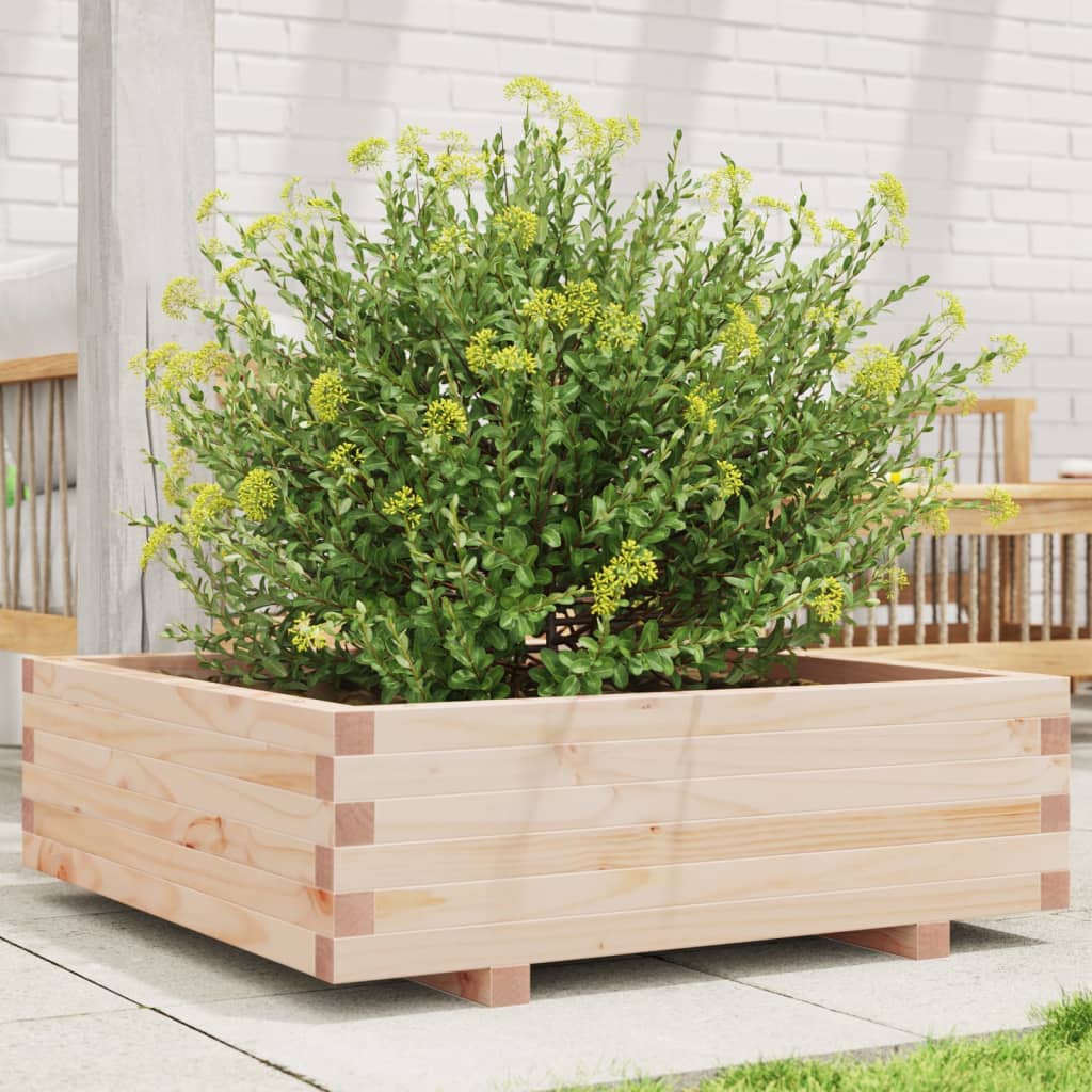 Fioriera da Giardino 80x80x26,5 cm in Legno Massello di Pino - homemem39