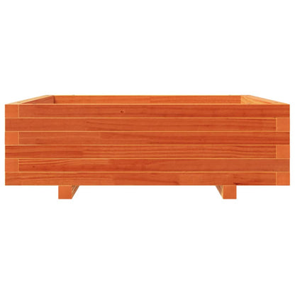 Fioriera Giardino Marrone Cera 80x80x26,5cm Legno Massello Pino