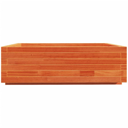 Fioriera Giardino Marrone Cera 80x80x26,5cm Legno Massello Pino
