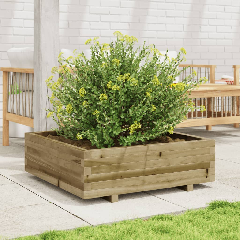 Fioriera da Giardino 80x80x26,5 cm in Legno di Pino Impregnato - homemem39