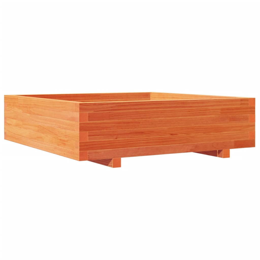 Fioriera Giardino Marrone Cera 90x90x26,5cm Legno Massello Pino - homemem39