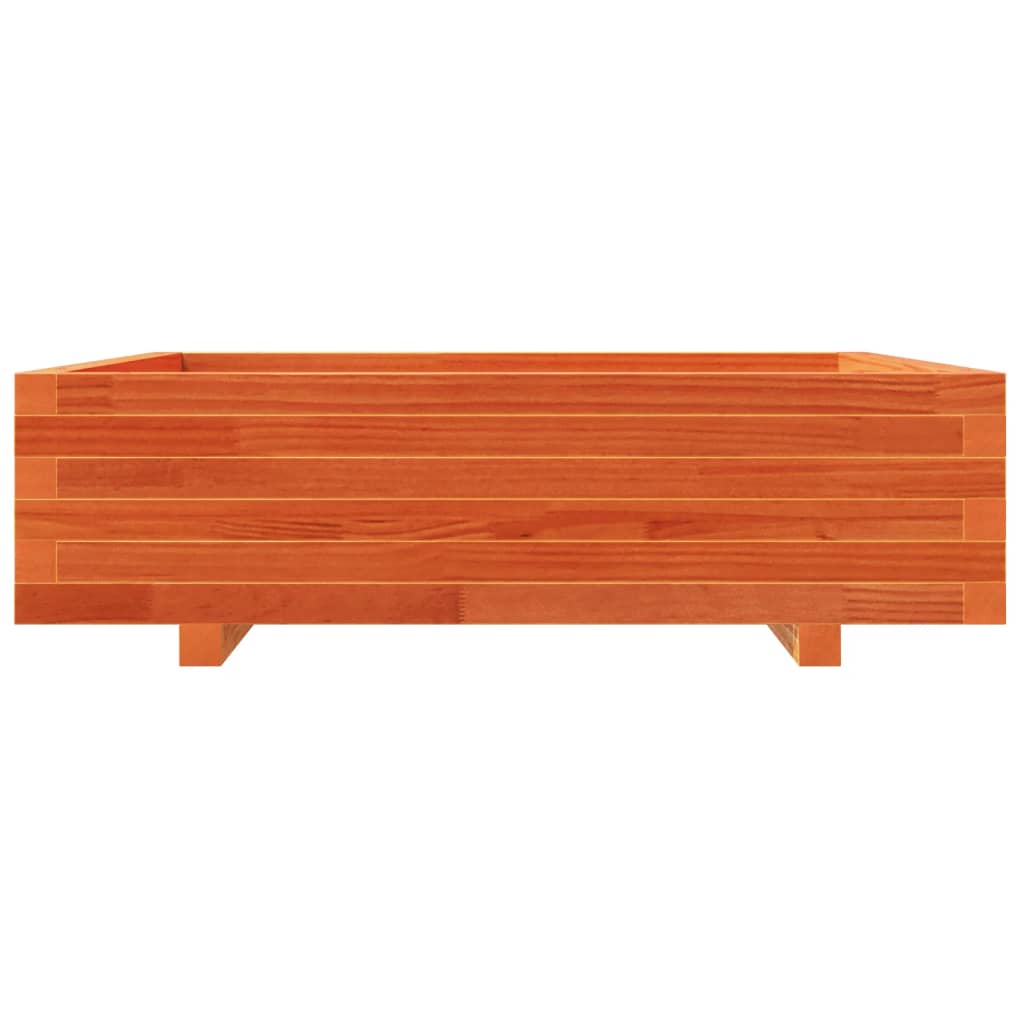 Fioriera Giardino Marrone Cera 90x90x26,5cm Legno Massello Pino - homemem39