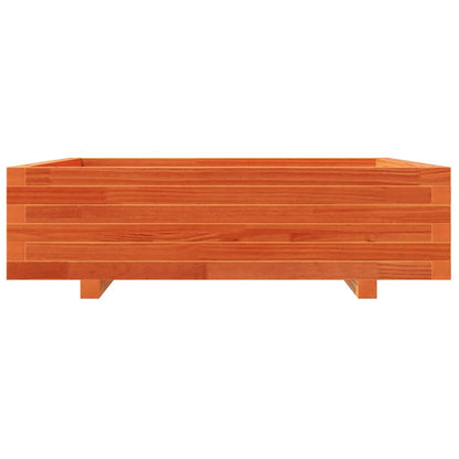 Fioriera Giardino Marrone Cera 90x90x26,5cm Legno Massello Pino - homemem39