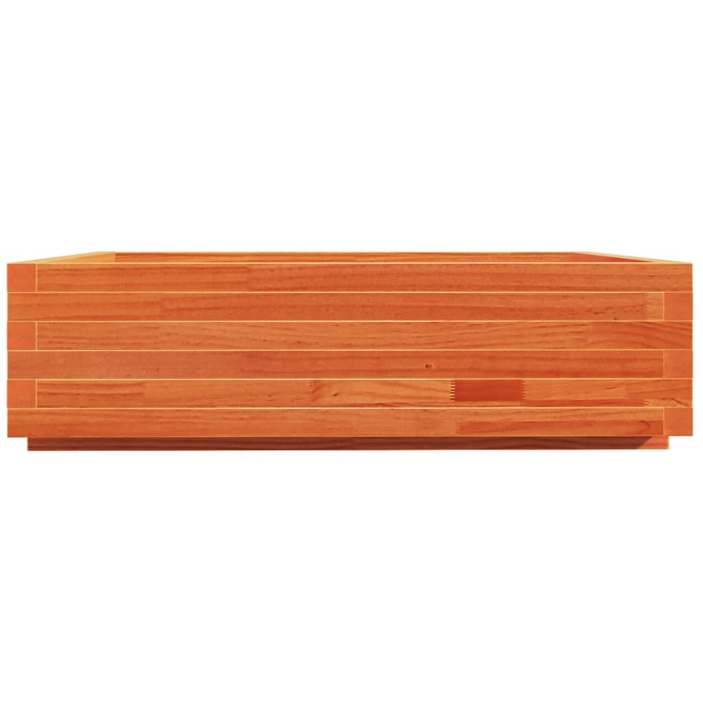 Fioriera Giardino Marrone Cera 90x90x26,5cm Legno Massello Pino - homemem39