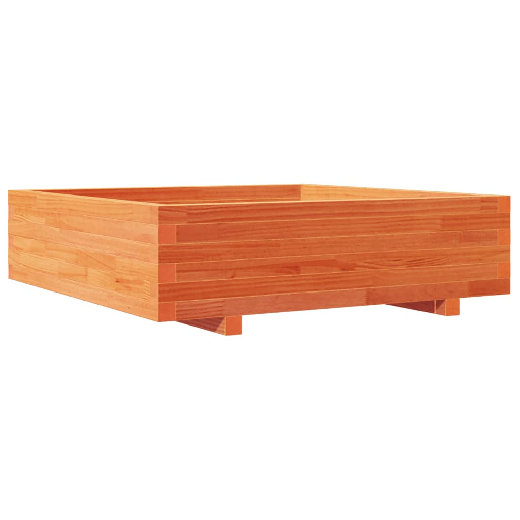 Fioriera Giardino Marrone Cera 90x90x26,5cm Legno Massello Pino - homemem39