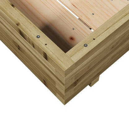 Fioriera da Giardino 90x90x26,5 cm in Legno di Pino Impregnato - homemem39
