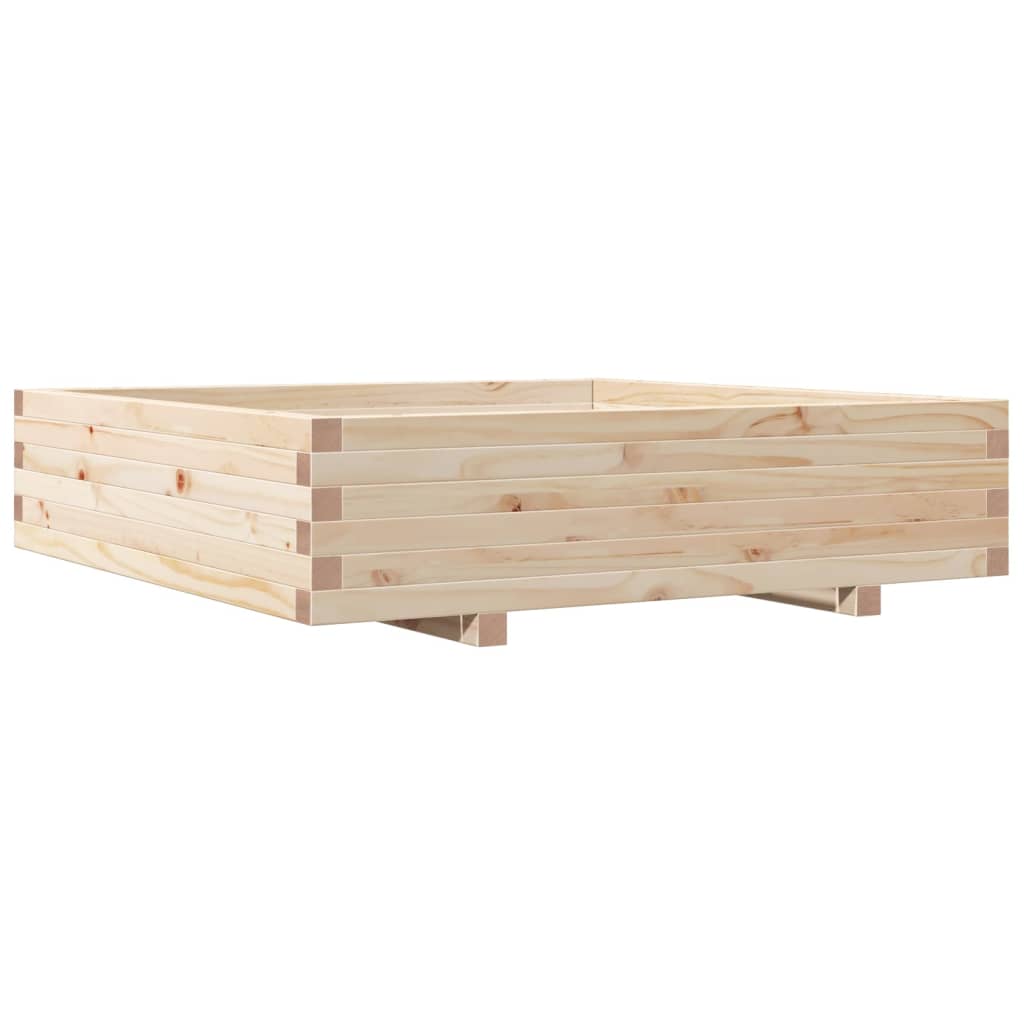 Fioriera da Giardino 100x100x26,5 cm in Legno Massello di Pino - homemem39