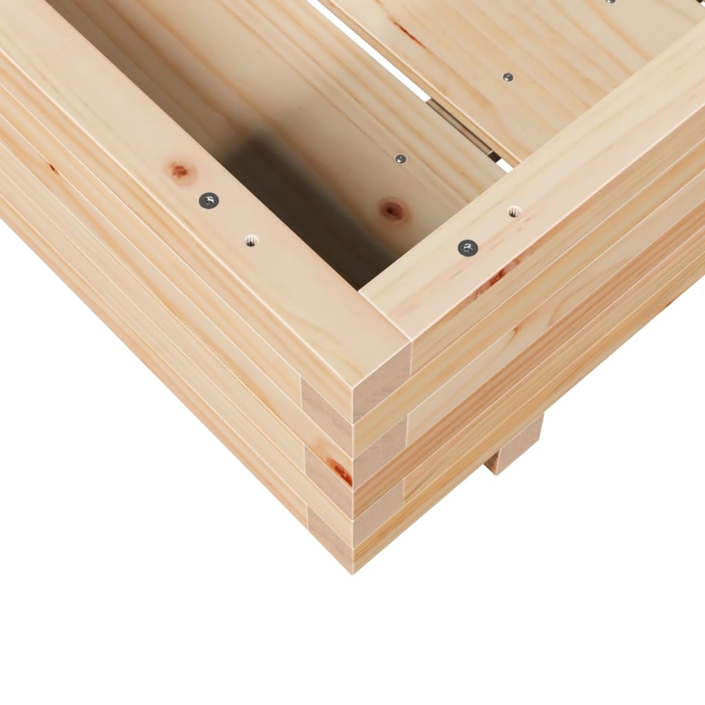 Fioriera da Giardino 100x100x26,5 cm in Legno Massello di Pino - homemem39