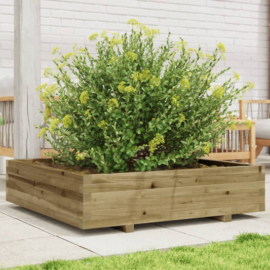 Fioriera da Giardino 100x100x26,5 cm Legno di Pino Impregnato | homemem39