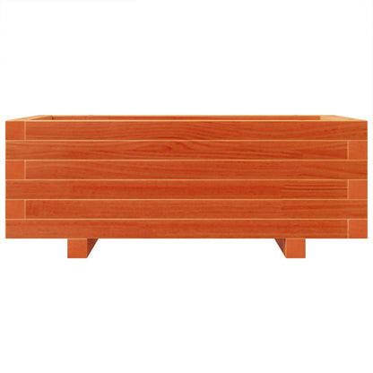 Fioriera Giardino Marrone Cera 70x40x26,5cm Legno Massello Pino