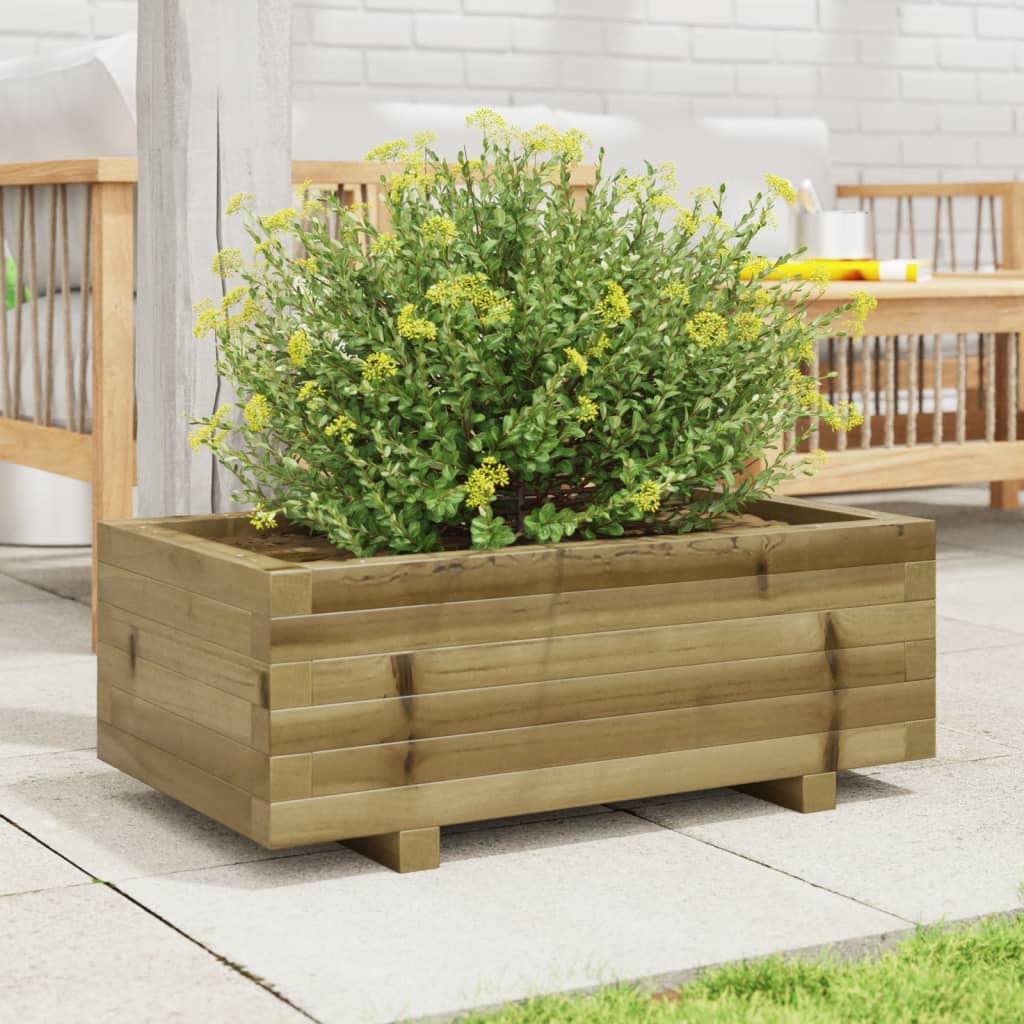 Fioriera da Giardino 70x40x26,5 cm in Legno di Pino Impregnato