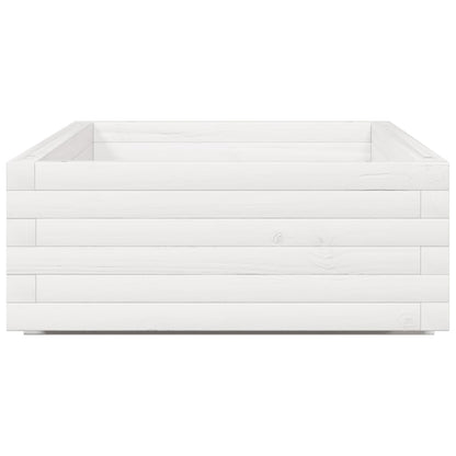 Fioriera da Giardino Bianca 110x60x26, 5cm Massello di Pino | homemem39