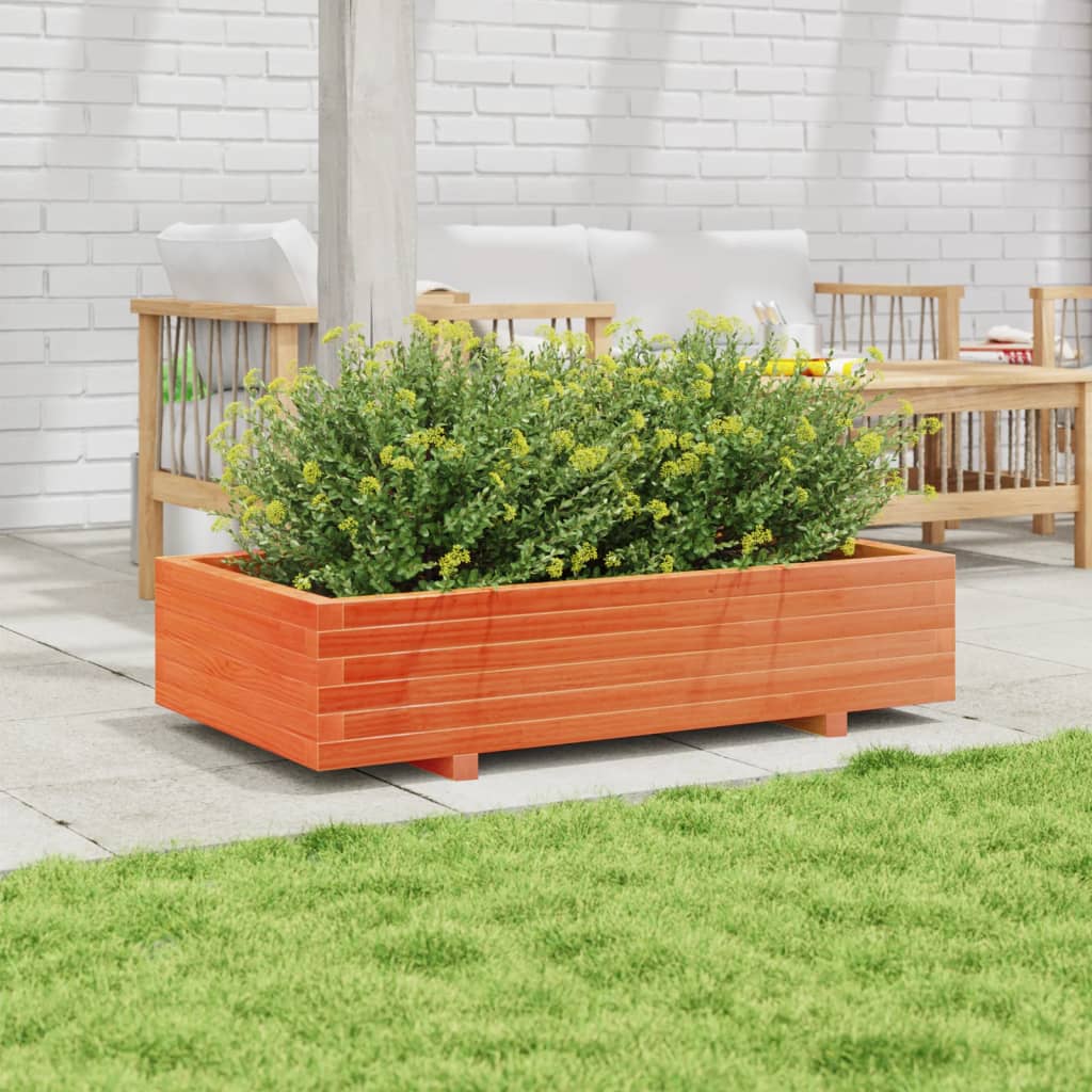 Fioriera Giardino Marrone Cera 110x60x26,5 cm Legno di Pino - homemem39