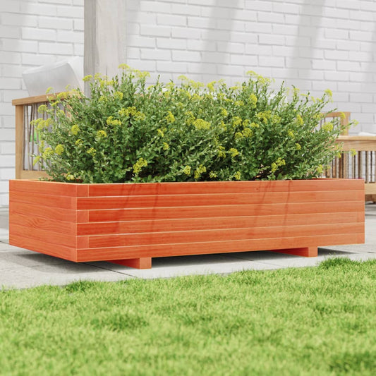 Fioriera Giardino Marrone Cera 110x60x26,5 cm Legno di Pino - homemem39
