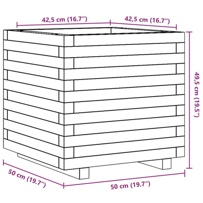 Fioriera da Giardino 50x50x49,5 cm in Legno Massello di Pino - homemem39