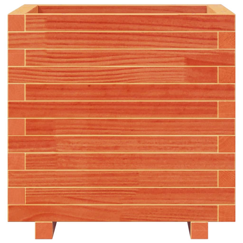 Fioriera Giardino Marrone Cera 50x50x49,5cm Legno Massello Pino