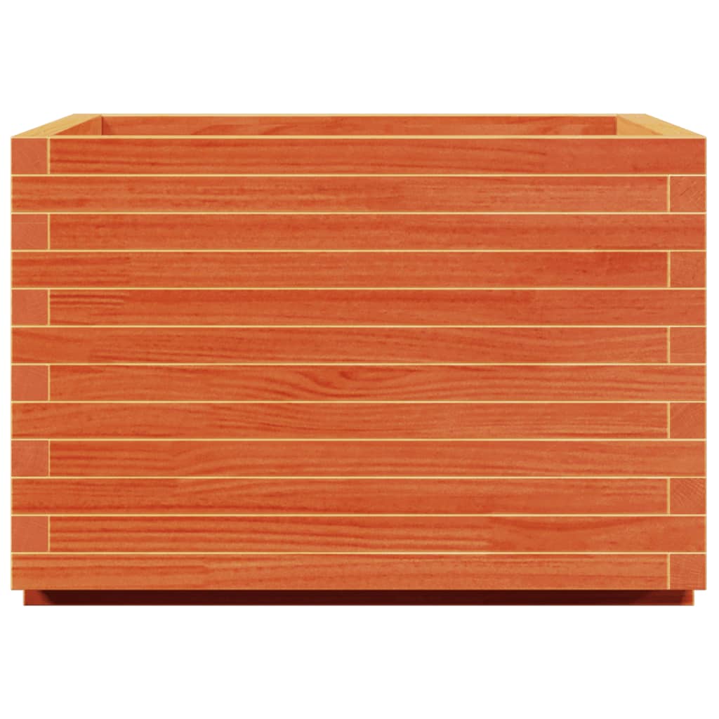 Fioriera Giardino Marrone Cera 70x70x49,5cm Legno Massello Pino - homemem39