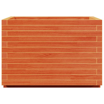 Fioriera Giardino Marrone Cera 70x70x49,5cm Legno Massello Pino - homemem39