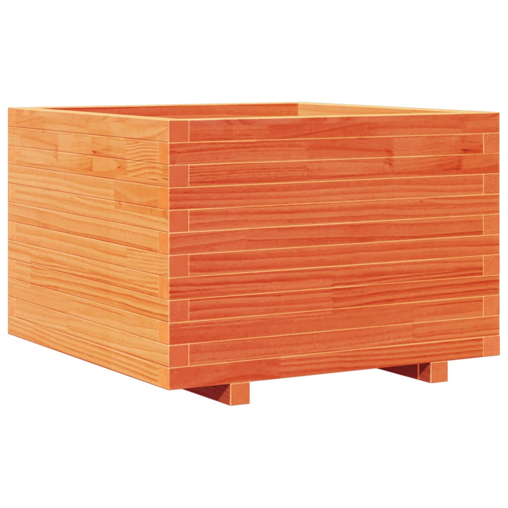 Fioriera Giardino Marrone Cera 70x70x49,5cm Legno Massello Pino - homemem39