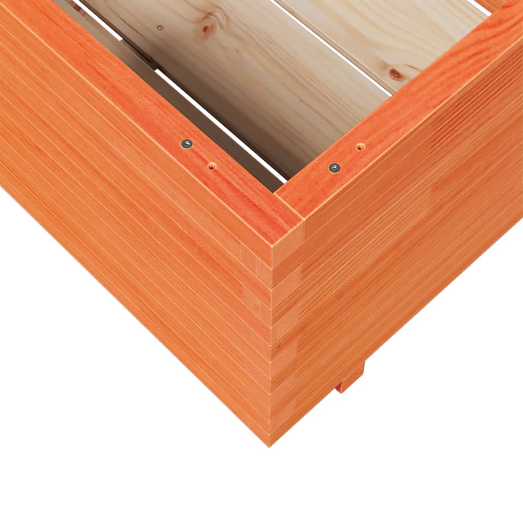 Fioriera Giardino Marrone Cera 70x70x49,5cm Legno Massello Pino - homemem39